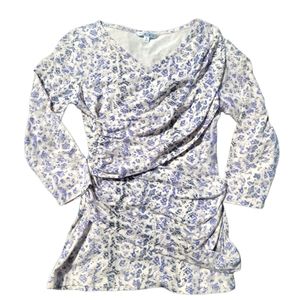 Cabi Double drape Long Sleeve Top